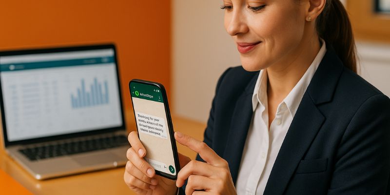 Communicate professionally with customers on WhatsApp to maintain a strong brand image