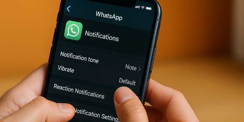 Customize WhatsApp alerts with precision by adjusting notification tones and settings