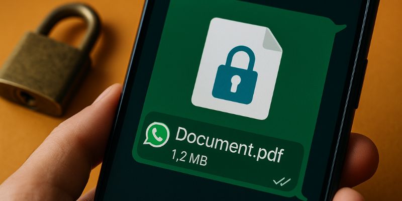 Ensure file security when sending via WhatsApp to protect sensitive documents