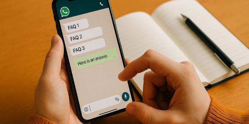Quickly answer FAQs via WhatsApp to enhance customer support and responsiveness
