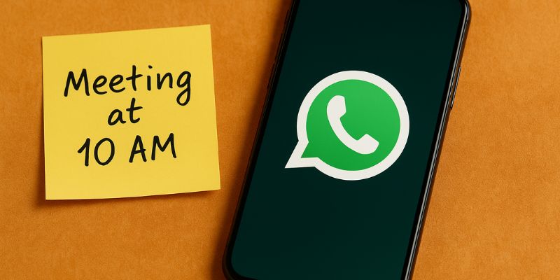 Save important notes via WhatsApp to keep your reminders and tasks organized