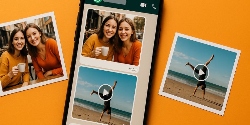 Share photos and videos via WhatsApp to capture moments and stay connected visually