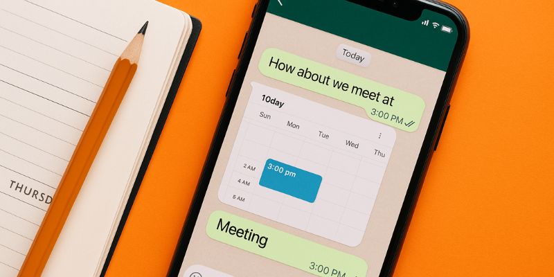 Use WhatsApp to organize activities and schedules with calendar and chat integration