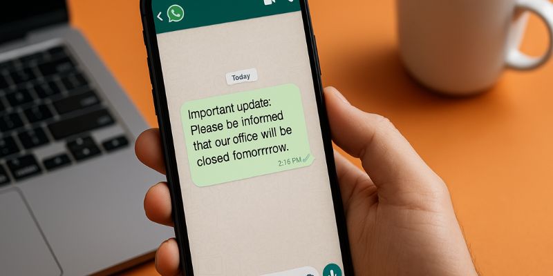 Using WhatsApp to send important updates and alerts directly to customers