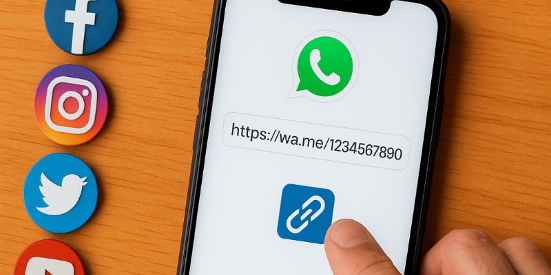 Integrating WhatsApp short links with social media for seamless communication